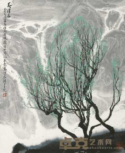 杜应强 春消息 镜心 58×47cm